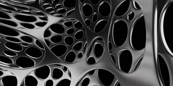 Abstrakt Mörkt Massivt Stålmaterial Svart Metallic Aluminiumsilvermönster Konvertering — Stockfoto