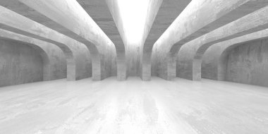 Soyut iç dizayn beton oda. Mimarlık geçmişi. 3d oluşturma