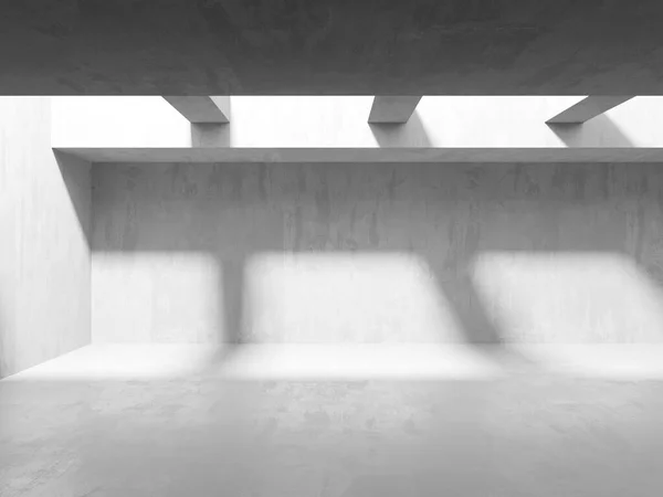 Concrete Room Abstract Interior Open Space Industrial Background Template Rendering Stock Photo