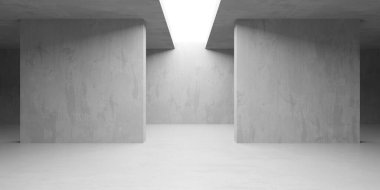 Soyut boş beton döşeme. Minimalist karanlık oda tasarım şablonu. 3d oluşturma