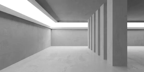 Sala Concreto Com Interior Abstrato Abrir Espaço Modelo Fundo Industrial — Fotografia de Stock