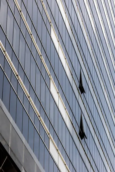 Außen Modernes Bürogebäude Abstrakte Glasfenster Moderner Glasbau Architektur Fassade — Stockfoto
