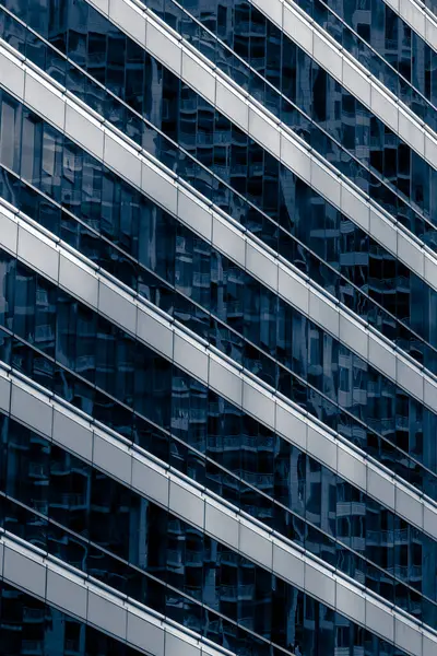 Rascacielos Con Ventanas Abstractas Fachada Arquitectura Moderna Concepto Empresarial — Foto de Stock