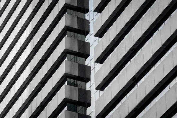 Wolkenkratzer Mit Abstrakten Fenstern Fassade Moderner Architektur Geschäftskonzept — Stockfoto