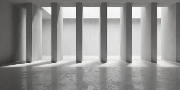 Abstraktní Prázdný Betonový Interiér Minimalistická Šablona Pro Návrh Tmavých Místností — Stock fotografie