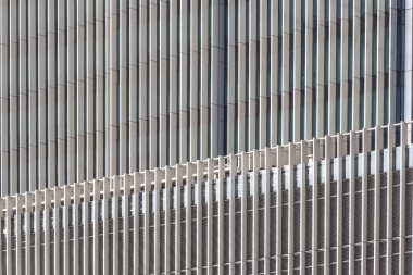 Modern bina cephesi. İş endüstriyel geçmişi. Çağdaş ticari tarz