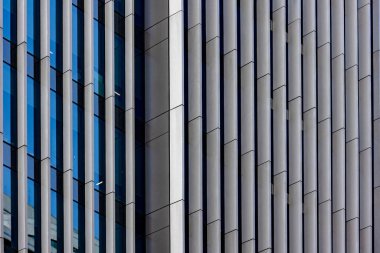 Modern bina cephesi. İş endüstriyel geçmişi. Çağdaş ticari tarz