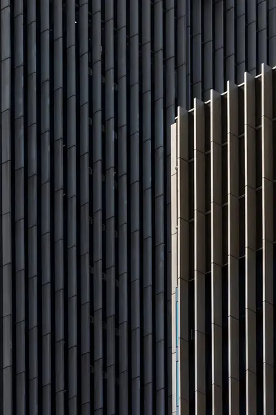 Moderne Hausfassade Industrieller Hintergrund Zeitgemäßer Kommerzieller Stil — Stockfoto