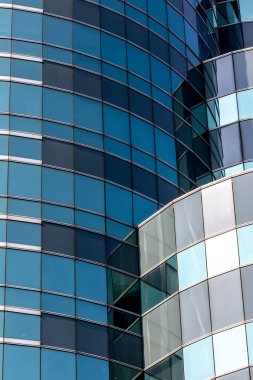 Modern bina dışı. Modern mimari cephesi. Dış ayrıntıları tasarla