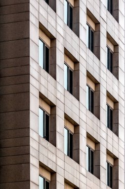 Mimarlık detayları. Modern bina cephesi. Gayrimenkul piyasası. Kentsel duvar tasarımı