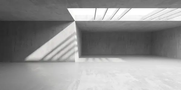 Soyut Boş Beton Döşeme Minimalist Karanlık Oda Tasarım Şablonu Oluşturma — Stok fotoğraf