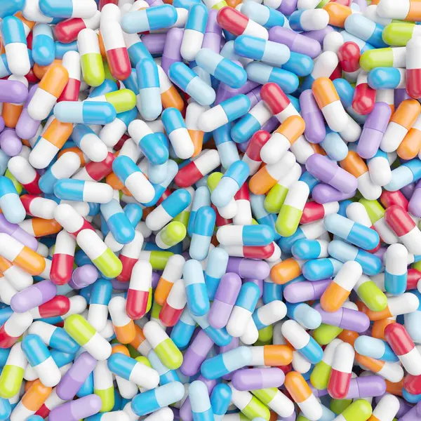 Cápsulas Medicinales Tabletas Médicas Antibióticos Medicamentos Medicamentos Para Tratamiento Pacientes — Foto de Stock