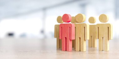 Kalabalıktan ve farklı yaratıcı fikir kavramlarından uzak dur. İstisnai olmak, benzersizlik ve farklı olmak. 3d oluşturma