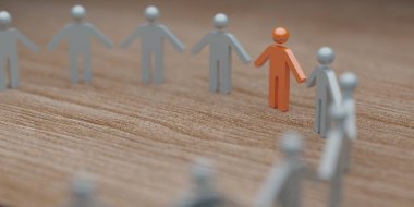 Kalabalığın arasında göze çarpan eşsiz biri. İstisnai durum, benzersizlik ve farklı konsept 3D yorumlama