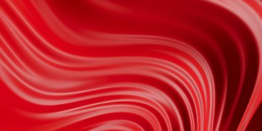 Soyut dalga ipeği desenli koyu kırmızı arkaplan. Dalgalı desen. 3d oluşturma