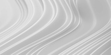 Soyut beyaz desenli dalga dokusu. Soyut sıvı minimalist tasarım. 3d oluşturma