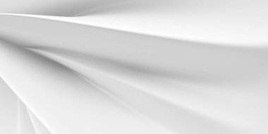 Soyut beyaz desenli dalga dokusu. Soyut sıvı minimalist tasarım. 3d oluşturma