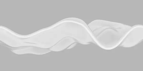 Abstract white pattern waves texture. Abstract liquid minimalist design. 3d rendering
