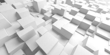 Beyaz monokrom arka planı kapatıyor. Minimalist fayans tasarımı. 3d oluşturma