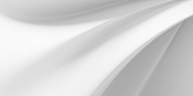 Soyut beyaz desenli dalga dokusu. Soyut sıvı minimalist tasarım. 3d oluşturma