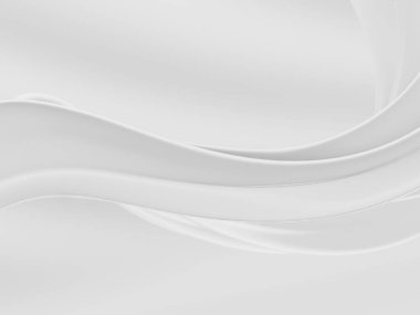 Akan süt sıvısı. Beyaz pürüzsüz dalgalar. Krema arkaplanı. 3d oluşturma