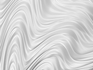 Yumuşak gölgeli soyut beyaz dalgalar. Çağdaş pürüzsüz arka plan. 3d oluşturma