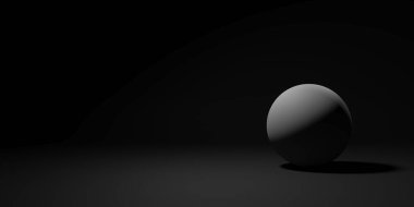 Koyu küreli soyut bir arkaplan. 3d oluşturma