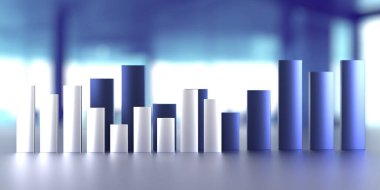 Ofis geçmişinin iş grafiği. Çizelge veri diyagramı