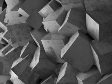 Soyut beton küpler arka planı engeller