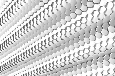 Beyaz geometrik altıgen bal peteği dokusu arkaplanı