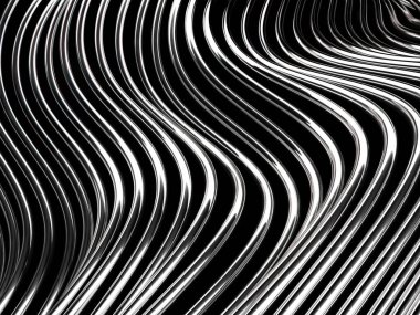 Akan kıvrımlı soyut metalik dalga deseni. 3d hazırlayıcı..