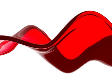 Dinamik eğrili soyut kırmızı dalga deseni. 3d hazırlayıcı.