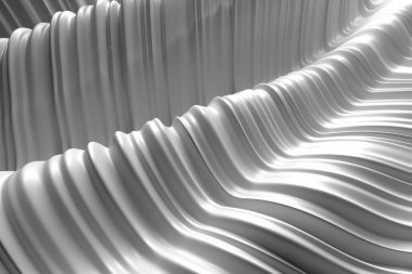 Yaratıcı tasarım projeleri için soyut gümüş dalgalar kusursuz doku. 3d hazırlayıcı.