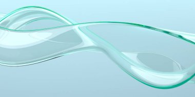 Modern estetik için soyut dalgaların sakin turkuaz tasarımı. 3d hazırlayıcı.