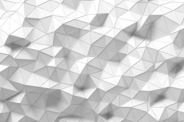 Modern arkaplan için geometrik soyut desenli, üçgen şekilli ve yüzlü tasarım. 3d hazırlayıcı.