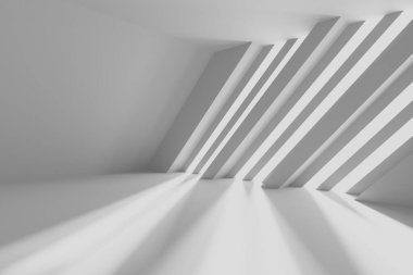 Geometrik ışık ve gölge tasarımlı soyut modern mimari. 3d hazırlayıcı.