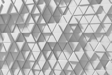 Modern soyut mimaride geometrik üçgen desen. 3d hazırlayıcı.