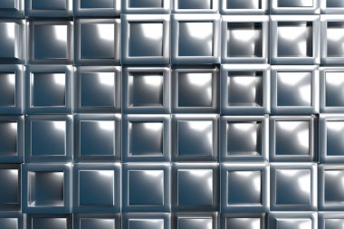 Modern iç tasarım için geometrik metalik kiremit deseni. 3d hazırlayıcı.