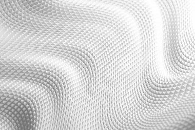 Beyaz üçgenli soyut geometrik dalga deseni modern tasarım ve mimari temalar için idealdir. 3d hazırlayıcı..