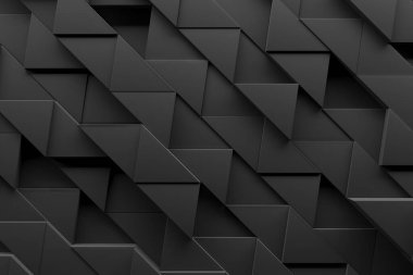 Modern iç mimari ve duvar kağıdı dekorasyonu için geometrik soyut siyah desen tasarımı. 3d hazırlayıcı..