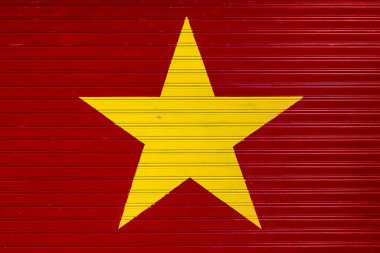Kırmızı arkaplanda sarı yıldız - Vietnam 'ın sembolü.