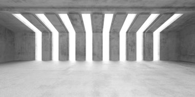 Işık akımlı soyut geometrik mimari. 3d hazırlayıcı.