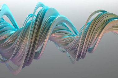 Modern sanat ve tasarım için dinamik hareketli soyut dalgalı çizgiler. 3d hazırlayıcı..