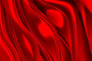 Zarif tasarım için lüks kırmızı saten kumaş arka plan. 3d hazırlayıcı.