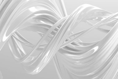 Tek renkli düz kıvrımlı soyut akışkan hareket. 3d hazırlayıcı.