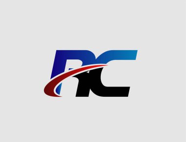 RC logo alfabesi harfi logo vektörü illüstrasyonu