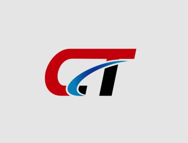 Harf C ve T logo vektör