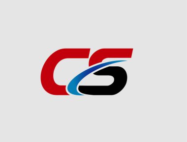 Zarif siyah ve altın alfabe C ve S harfi logosu. Vektör çizim