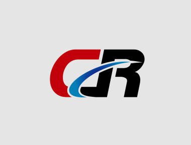 CR logo alfabe harfi logo vektörü illüstrasyonu