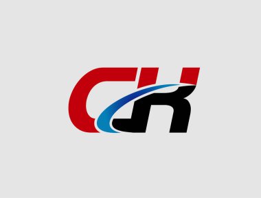 Zarif siyah ve altın alfabe C ve K harfi logosu. Vektör çizim